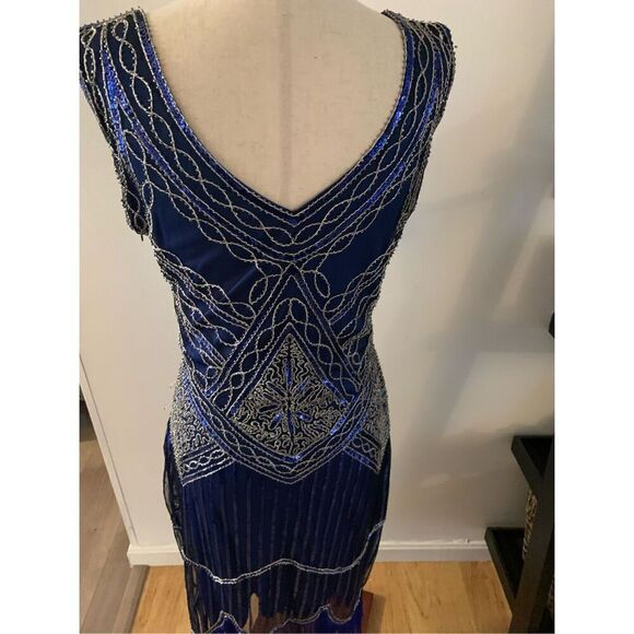 1920s like blue dress for dress up party size medium - Picture 4 of 6